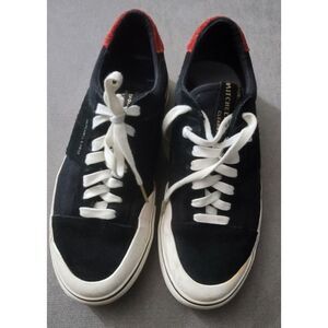 Mitchell & Ness Men's Clearweather Black Red Suede Sneaker Shoes Size 9 | W 10.5